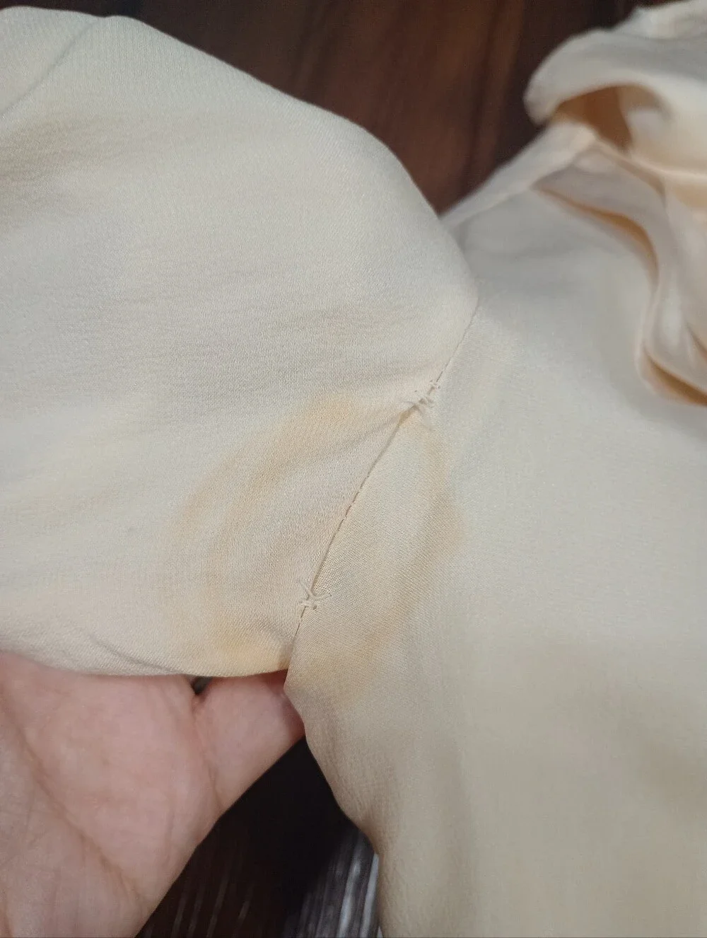Vintage Chanel Boutique Collared Blouse With Gold Tone Buttons